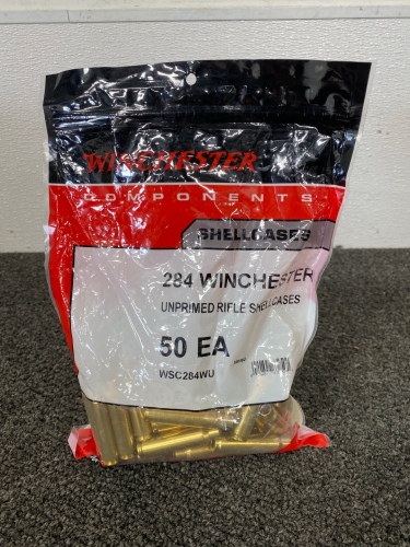 Bag of (50) Winchester .284 Unprimed Rifle Casings