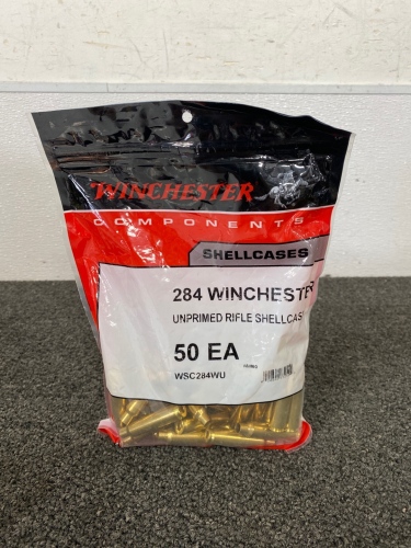 Bag Of (50) Winchester .284 Unprimed Rifle Casings