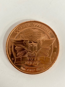 1 Oz Fine Copper Coin