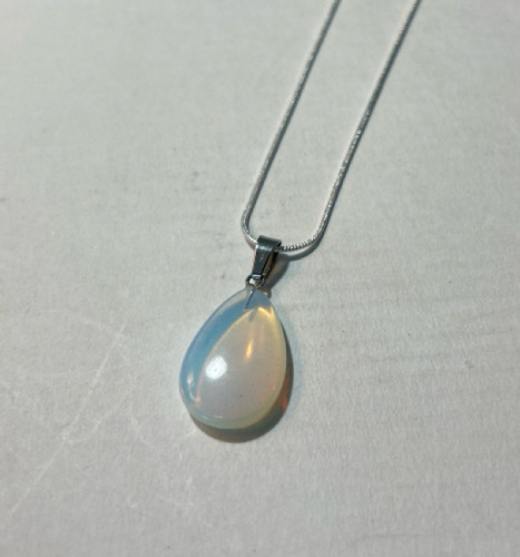 Opal Gemstone Teardrop .925 Necklace