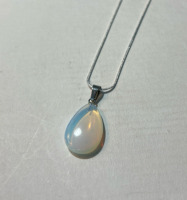 Opal Gemstone Teardrop .925 Necklace