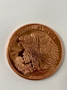 1 Oz Fine Copper Coin