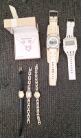 (5) Women's Wrist Watches & (1) Necklace & Earring Set