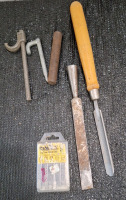 (1) Pair Of Tin Snips, (1) Pair Of Hand Pruners (2) Hay Hooks, (1) Drywall Saw & More - 5