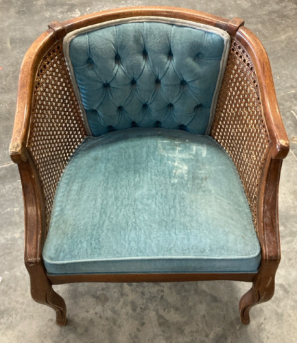 Blue Cushioned Chair