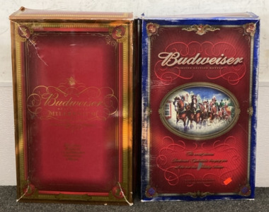 (2) Large Boxes Of Budweiser Glasses