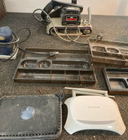 Craftsman Belt Sander, Kraft Tech Hand Sander, Plastic Office Trays, & Two Wireless Routers- All Working