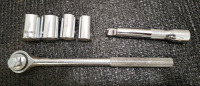 (1) 1/2" Ratchet, (1) 3/8" Ratchet, (1) 1/4" Ratchet & More - 2