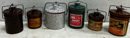 Assorted Vintage Cheese Jars