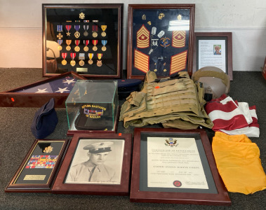 Military Vest and Helmet, Militsry Medals, Military Badges, And More Military Items!