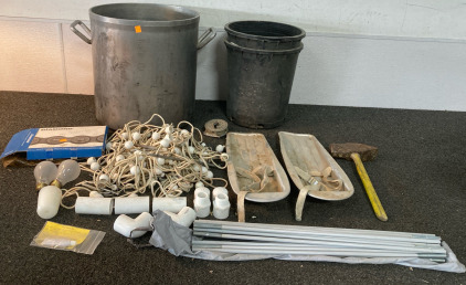 Big Pot, Hammer, Tent Poles, PVC Connectors, And More!