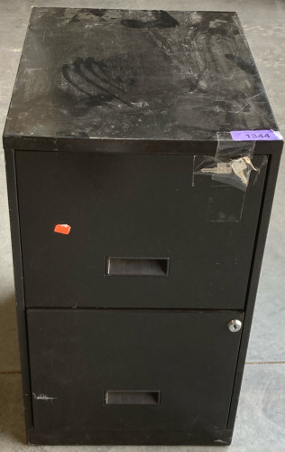 Black Two Drawer Filing Cabinet