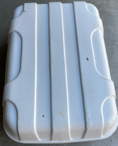 Big Plastic Container, & Vintage Metal Box