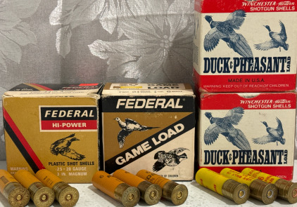 (44) 20 Gauge 2-3/4&rdquo; 1 Oz 6 Shot Duck & Pheasant Loads (25) 20 Gauge 2-1/2&rdquo; 2-1/2 DR EQ 7/8 Oz 6 Shot Game Loads (18) 20 Gauge 3&rdquo; 1-1/4 Oz 4 Shot Magnum Loads