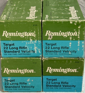 (2,000) Remington Target .22 LR Standard Velocity Rim Fire Cartridges