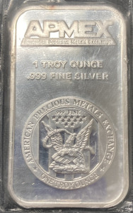 1 Troy Ounce .999 Fine Silver Bullion