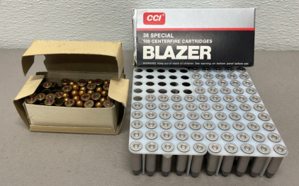 (89) Rounds Of CCI 38 Special Caliber 158 Grain Ammunition Cartridges, (30) Rounds Of .38 Special M41 Ammunition Cartridges