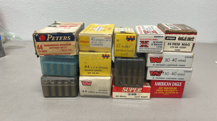Big Lot Of Various Empty Shells For Reloading&hellip;Several Brands And Calibers. (Not All Boxes Full)