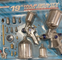Master Grip 15pc HVLP Gravity Feed Paint Set & 19 HVLP Gravity Feed Paint Set -main Building - 2