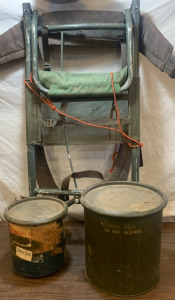 Vintage Reusable Drums & Hunting Pack