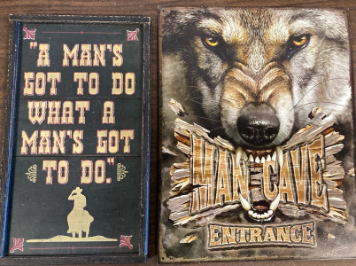 Medal & Wood Man Cave Signs