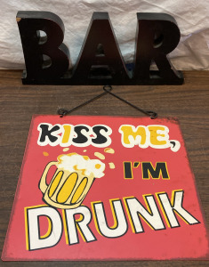 Medal Sign & Bar Decor