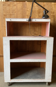 Work Bench On Wheels & Work Light