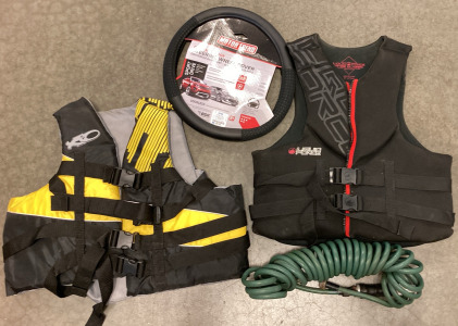 Liquid Force Hinge Classic Life Vest XXL, Life Vest XXL, Motor Trend Steering Wheel Cover & More
