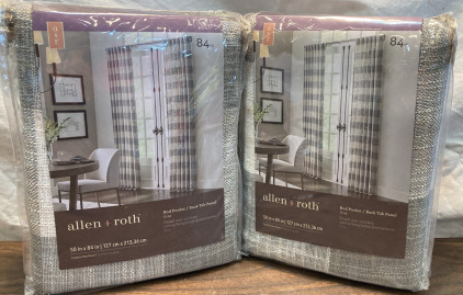 Allen + Roth 84in Curtains-2Panels