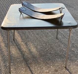 Foldable Card Table, 2 Swing Seats