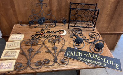 Foldable Wine Rack, Iron Wall Decor & More