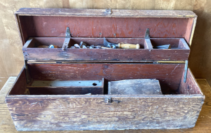 Wood Tool Boxed W/ Wood Working Tools & More