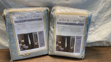 Allen + Roth 84in Blackout Curtains-2Panels