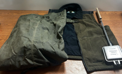Big Gear Bag, Cabelas Vest, And Camp Cooker