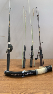 (1) Kapitol Reef Snorkel (1) Shakespeare Ranger Pole (1) Aeroglass Construction Pole (2) Johnny Walker Poles