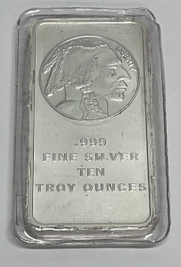 Ten Troy Ounce .999 Fine Silver Bar