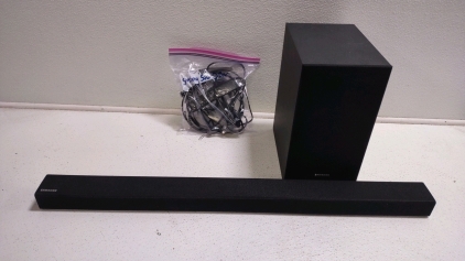 Samsung Sound Bar w/ 7"x11"x13&frac12;" Subwoofer & Related Cords