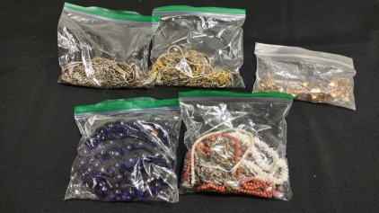 (5) Assorted Bags of Jewelry