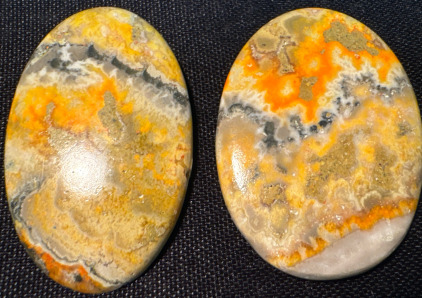 53.60 Carat & 54.40 Carat Top Quality Natural Bumblebee Jasper Cabachons