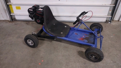 (Blue) Go Kart w/ Predator Engine Attached; 212cc Gasoline Engine