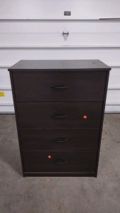 27&frac34;"x15&frac34;"x40&frac12;" (Dark Brown) Simple 4-Drawer Dresser