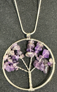 Amethyst Gemstone &ldquo;Tree Of Life&rdquo; .925 Sterling Silver Necklace