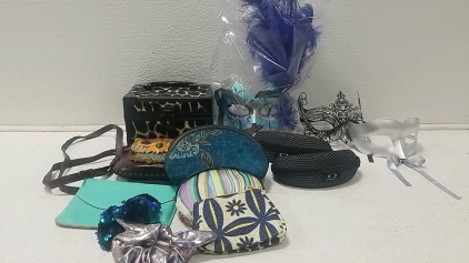(2) Oakley Sunglasses, Pouches and Personal Bags, Masquerade Masks