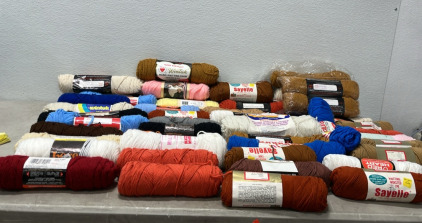 Box Full Of hand knitting Yarn