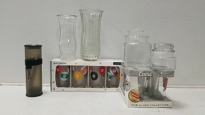 Vases, Jars, Pub Glasses