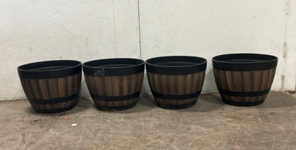 (4) Large Flower Pots