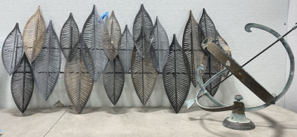 (1) Sundial (1) Metal Wall Art
