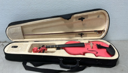 Violin W/Case (pink)