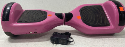Fluxx Hoverboard with 6.5" LED Wheels & Headlight, Max 3.1Miles Range & 6.2mph Power by 200W Motor, UL2272 Certified Approved and 50.4Wh Battery Self Balancing Scooters(Pink)