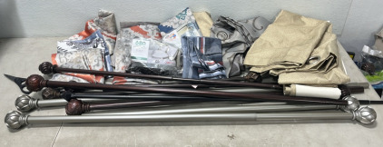 Assorted Drapes & Rods